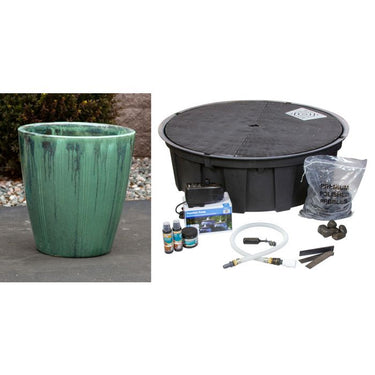 One of a Kind FNT40683 Ceramic Vase Complete Fountain Kit Vase Fountain Blue Thumb